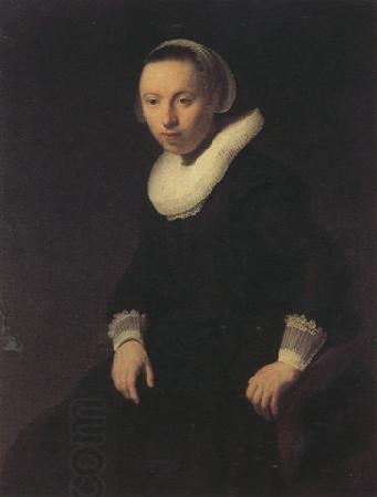 REMBRANDT Harmenszoon van Rijn Portrait of a young woman seted, (mk330 China oil painting art